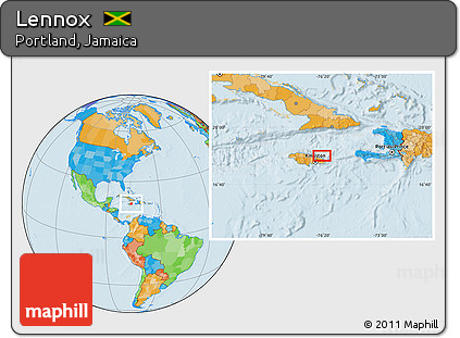 Political Location Map of Lennox