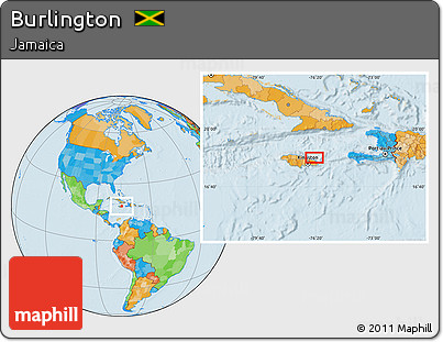Political Location Map of Burlington