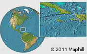 Satellite Location Map of Darley