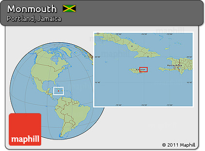 Savanna Style Location Map of Monmouth