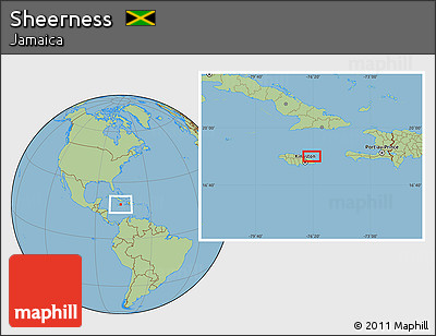 Savanna Style Location Map of Sheerness