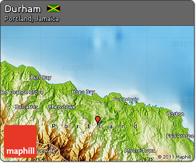 Physical Map of Durham