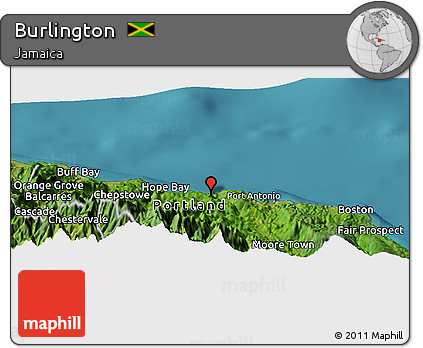 Satellite Panoramic Map of Burlington