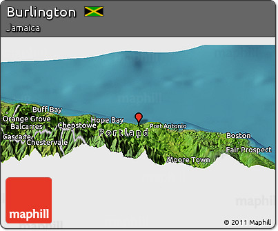 Satellite Panoramic Map of Burlington