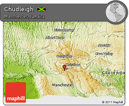 Physical 3D Map of Chudleigh