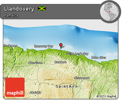 Physical 3D Map of Llandovery