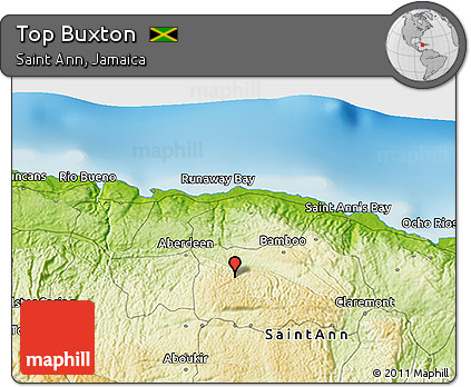 Physical 3D Map of Top Buxton