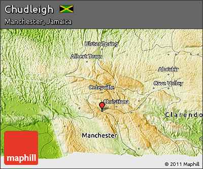 Physical 3D Map of Chudleigh