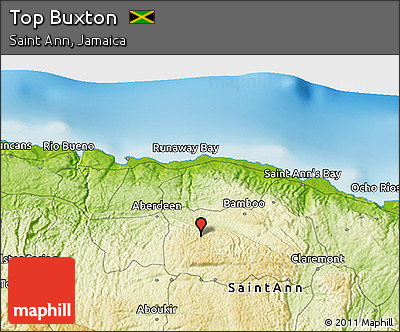 Physical 3D Map of Top Buxton