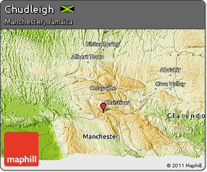 Physical 3D Map of Chudleigh
