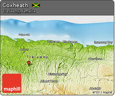 Physical 3D Map of Coxheath