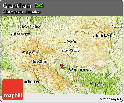 Physical 3D Map of Grantham