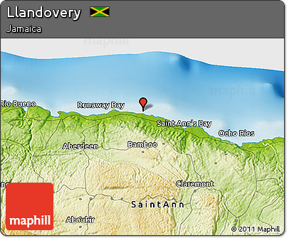 Physical 3D Map of Llandovery