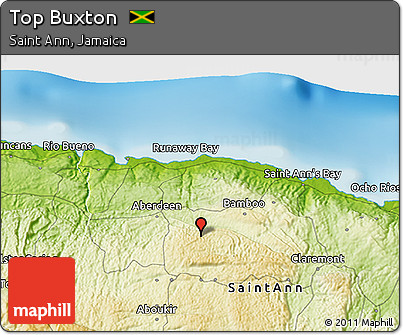 Physical 3D Map of Top Buxton