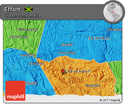 Political 3D Map of Effort