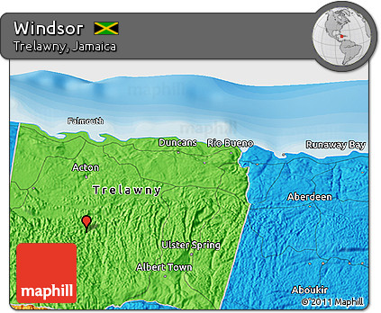 Political 3D Map of Windsor
