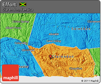 Political 3D Map of Effort