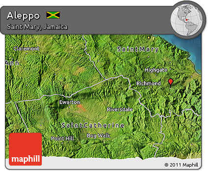 Satellite 3D Map of Aleppo