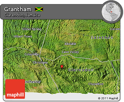 Satellite 3D Map of Grantham