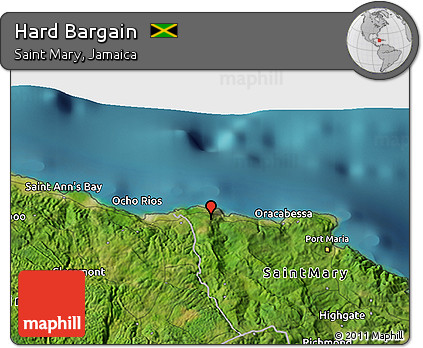 Satellite 3D Map of Hard Bargain