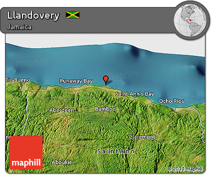 Satellite 3D Map of Llandovery
