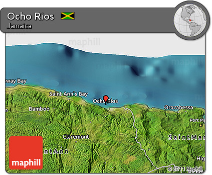 Satellite 3D Map of Ocho Rios