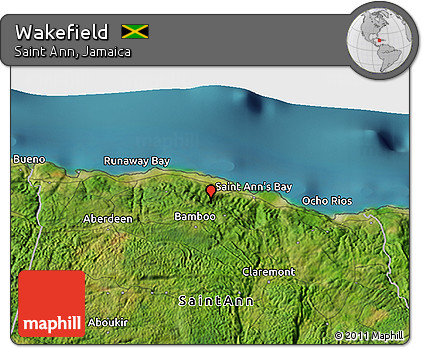 Satellite 3D Map of Wakefield