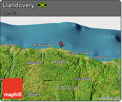 Satellite 3D Map of Llandovery