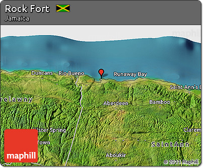 Satellite 3D Map of Rock Fort