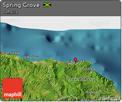 Satellite 3D Map of Spring Grove