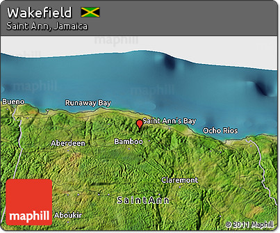 Satellite 3D Map of Wakefield