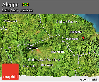 Satellite 3D Map of Aleppo