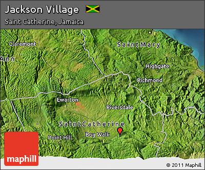 Satellite 3D Map of Jackson Village