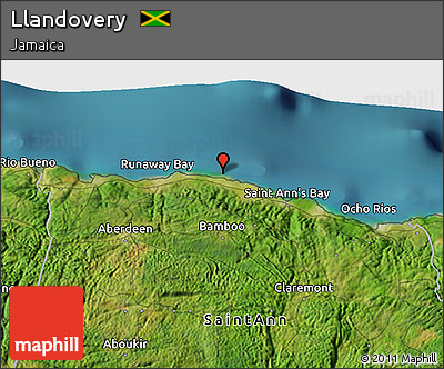 Satellite 3D Map of Llandovery