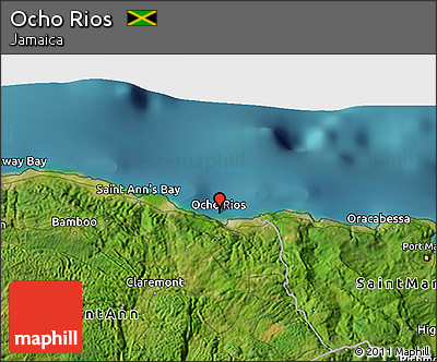 Satellite 3D Map of Ocho Rios