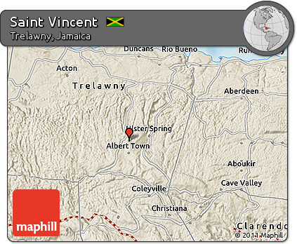 Shaded Relief 3D Map of Saint Vincent