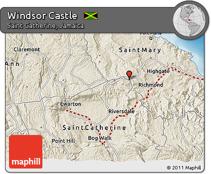 Shaded Relief 3D Map of Windsor Castle