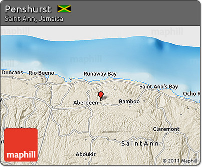 Shaded Relief 3D Map of Penshurst