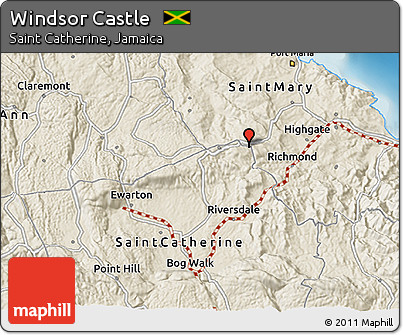 Shaded Relief 3D Map of Windsor Castle
