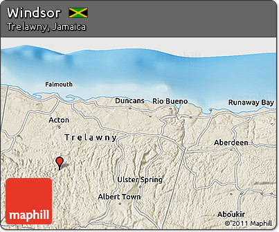 Shaded Relief 3D Map of Windsor