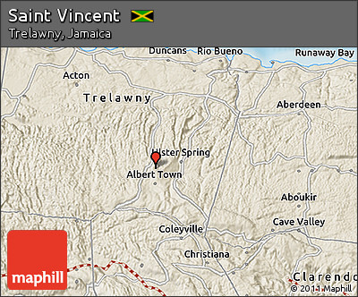Shaded Relief 3D Map of Saint Vincent