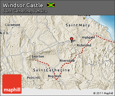 Shaded Relief 3D Map of Windsor Castle