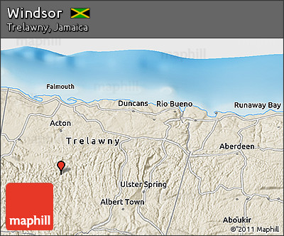 Shaded Relief 3D Map of Windsor