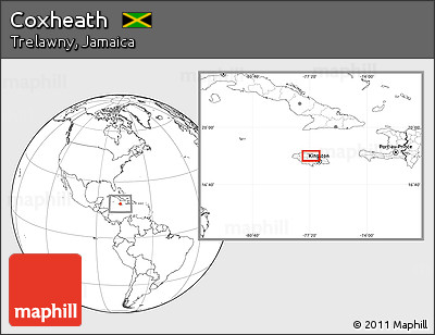 Blank Location Map of Coxheath