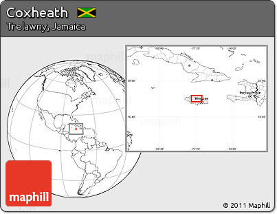 Blank Location Map of Coxheath