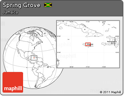 Blank Location Map of Spring Grove