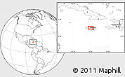 Blank Location Map of the area around 18° 21' 26" N, 77° 16' 30" W