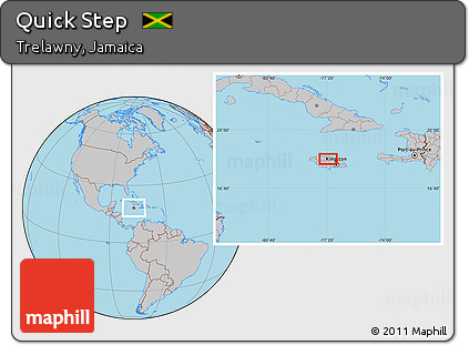 Gray Location Map of Quick Step