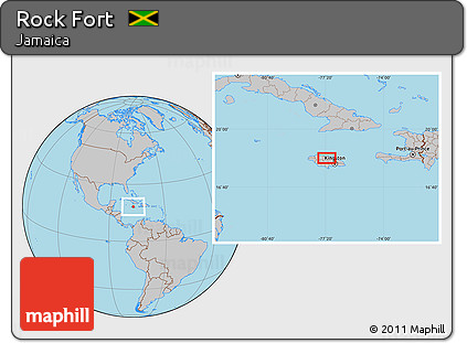 Gray Location Map of Rock Fort