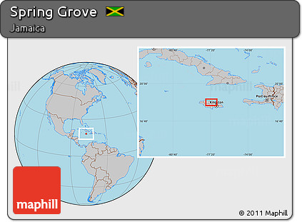 Gray Location Map of Spring Grove